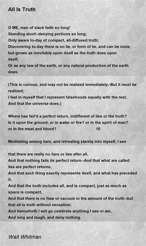 Truth Poems Best Poems For Truth