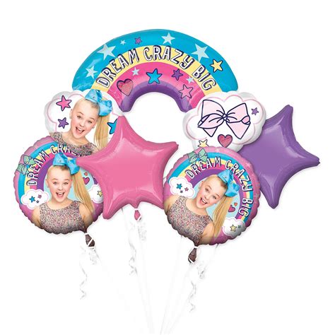 Party City Jojo Siwa Balloon Bouquet Party Supplies 5 Count
