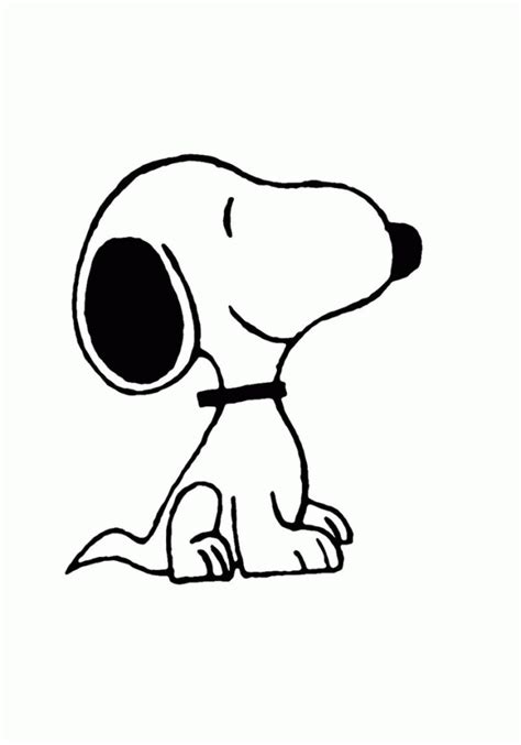 Cute Snoopy Coloring Pages
