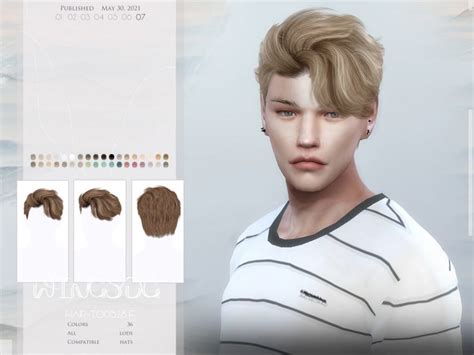 Male Hair To0528 By Wingssims Liquid Sims