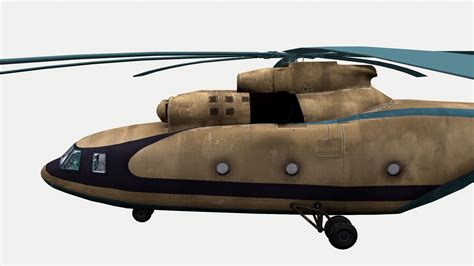 3d Model Low Poly Helicopter Vr Ar Low Poly Cgtrader