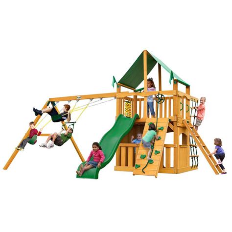 Vinyl tarps & canopy tops >. Gorilla Playsets Chateau Clubhouse with Amber Posts and ...