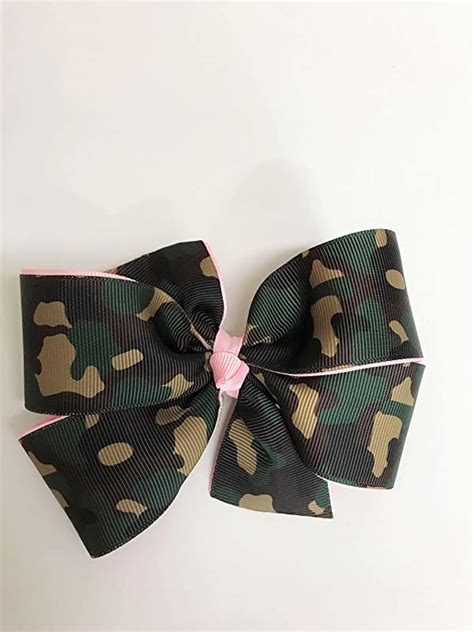 Amazon Com Girls Military Camouflage Hair Clip Pink Camo Hair Bow Teen Army Camo Barrette Handmade