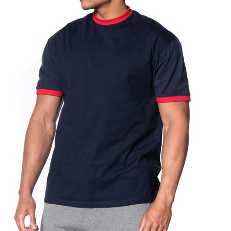 men s 100 combed cotton heavy weight classic ringer t shirt luxe t