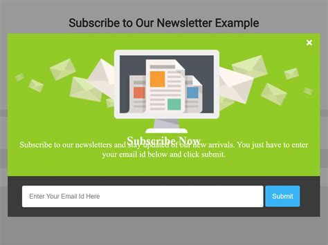 Subscribe To Our Newsletter Html Code — Codehim