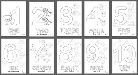 Números en ingles para colorear e imprimir | Colorear imágenes