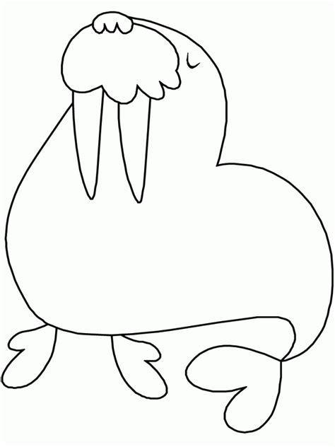 Enjoy coloring in the waddling walrus featured in this walrus coloring page! Free Printable Walrus Coloring Pages For Kids