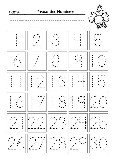 Number Tracing Worksheets Printable Kids Worksheets