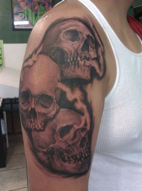 For experienced tattoo artists, the skull is one of the easier tattoos to draw and so if you choose to have it done you will have your half sleeve complete faster than other. Skulls | Evil clown tattoos, Skull sleeve, Evil skull tattoo