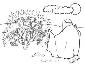 Free Coloring Pages Moses And Burning Bush