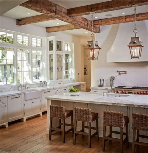 36 Inviting Kitchen Designs With Exposed Wooden Beams Digsdigs