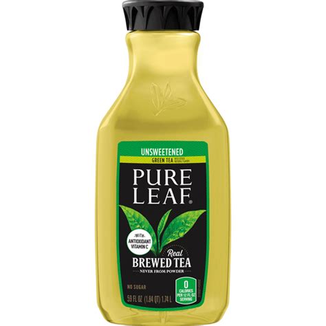 Pure Leaf Real Brewed Tea Unsweetened Green Tea 59 Fl Oz Bottle Casey