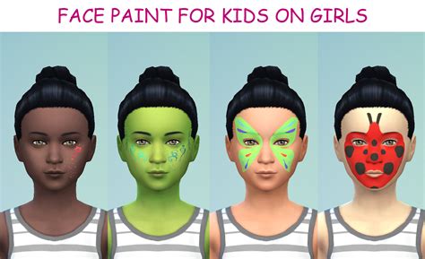 Mod The Sims 4 New Face Paints For Kids