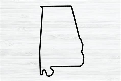 Alabama Outline Svg File Alabama Png Alabama Png Vector Etsy