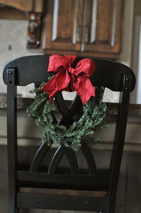 For Christmas This Year I Hung Wreaths On The Back Of My Bar Stools