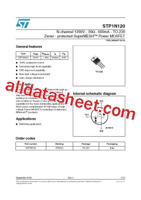 Stp N Datasheet Pdf Stmicroelectronics