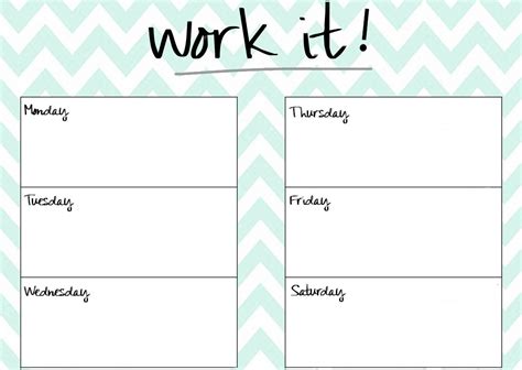 Blank Printable Workout Calendar Template 5 Workout Calendar Workout