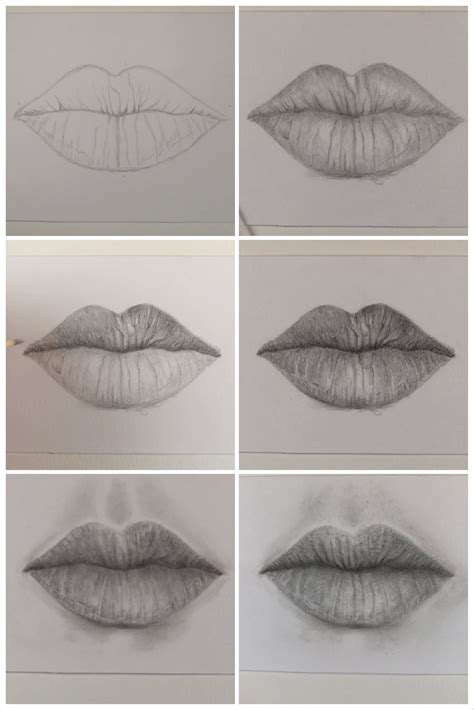 How To Draw Lips Shading And Blending Graphite Pencils Youtube Lips Drawing Art Drawings