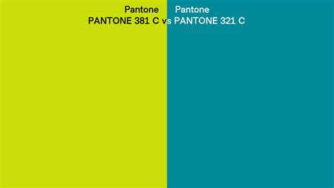 Pantone 381 C Vs Pantone 321 C Side By Side Comparison