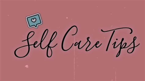 Self Care Tips Youtube