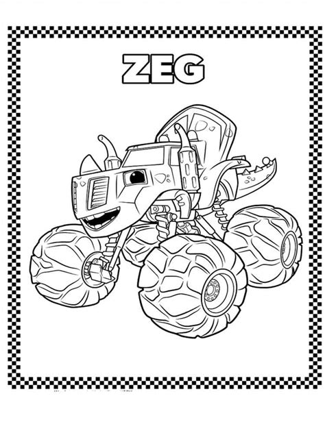 blaze   monster machines coloring pages  printable blaze   monster machines