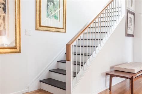 Barrette outdoor living versarail 2.5 in. Modern Stairs Feature Metal & White Oak Railing | HGTV