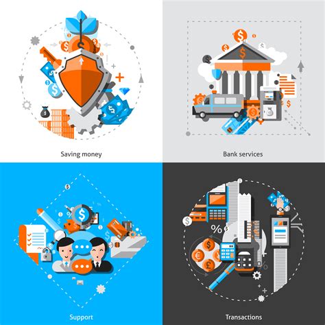 Banking Concept Icons 468060 Vector Art At Vecteezy