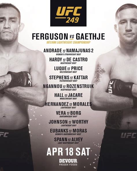 Adesanya is an upcoming mixed martial arts event produced by the ultimate fighting championship that will take place on march 6, 2021 at the ufc apex facility in las vegas. UFC 249 NEW CARD IS ANNOUNCED, SOCIAL MEDIA REACTION, DANA ...