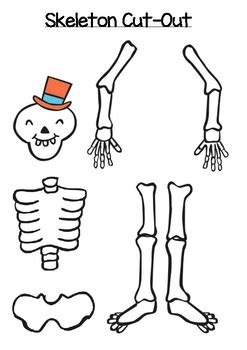 Skeleton bones printable for kids. Skeleton Cut Out by Dian Farhana Yazid | Teachers Pay Teachers