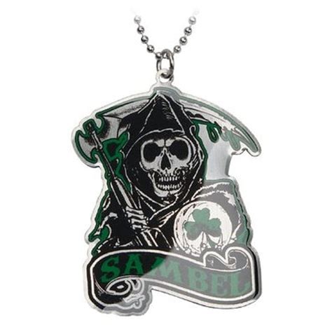 Sons Of Anarchy Green Sambel Pendant Necklace With Chain C311fn47hxx