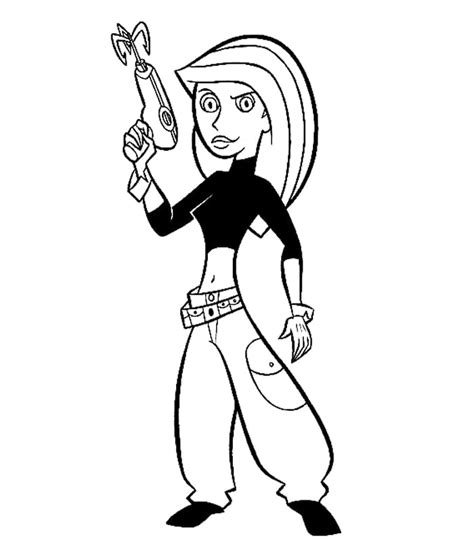 Awesome Kim Possible Coloring Page Download Print Or Color Online For Free