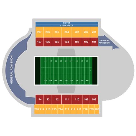 Appalachian State University Football Stadium Seating Chart Stadium