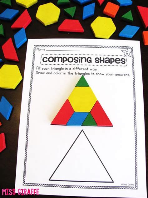 Composing Shapes Worksheet 1st Grade