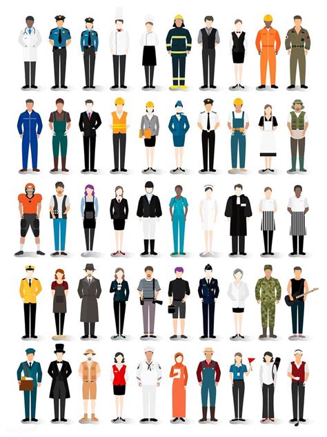 Illustration Vector Of Various Careers And Professions Free Image By