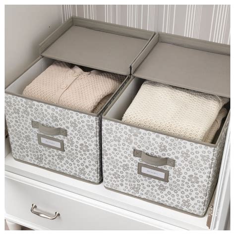 Storstabbe Box With Lid Beige Ikea Closet Storage Bins