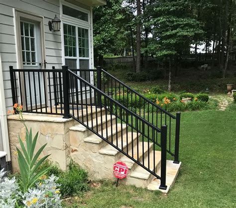 Weatherables Stanford 36 In H X 96 In W Textured Black Aluminum Stair