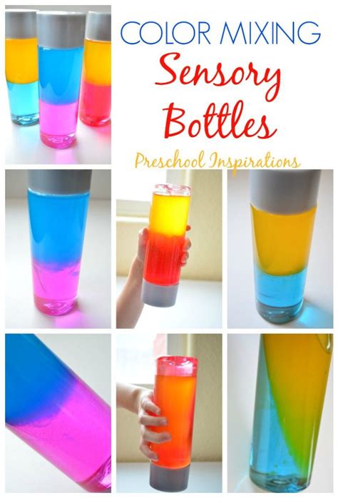 Color Mixing Sensory Bottles Sensory Bottles Preschool Preschool