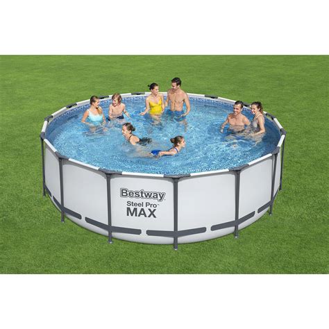 Bestway Steel Pro Max 15x48 Round Above Ground Swimming Pool With Pump And Cover 821808566907 Ebay