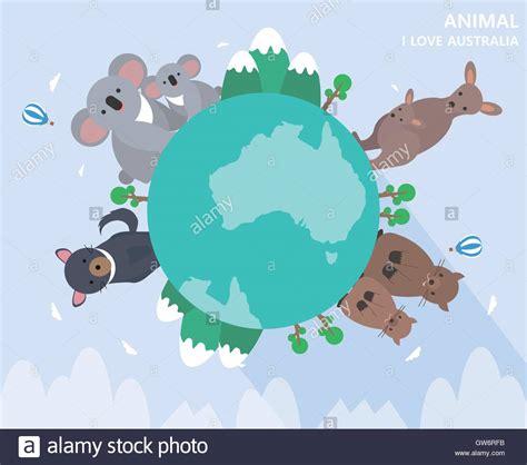 World Animal Map Stock Vector Images Alamy
