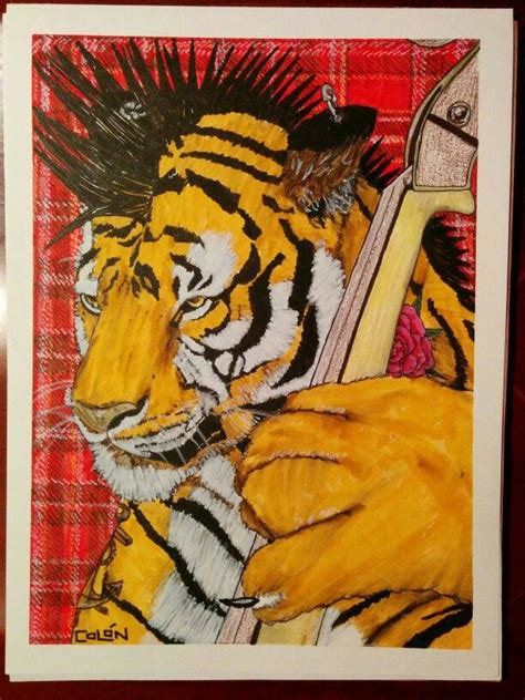 Punk Rock Tiger January 2016 Punk Rock Tiger Painting Art Art Background Painting Art