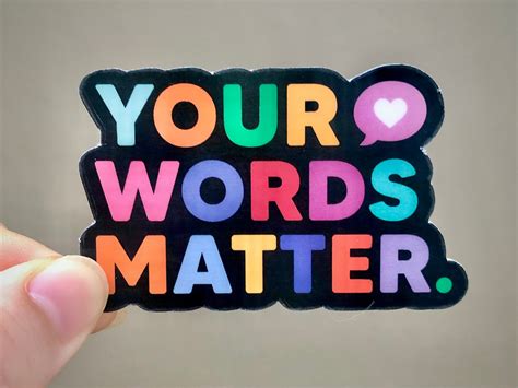 Vinyl Sticker Your Words Matter Speech Therapist Etsy