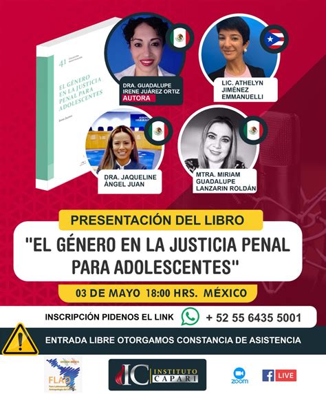 Presentación De Libro El Género En La Justicia Penal Para Adolescentes