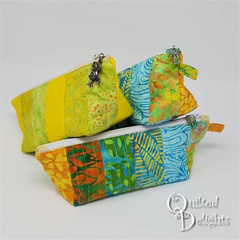 Quilted Delights Three Zipper Pouches