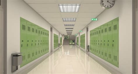 3d Model School Hallway