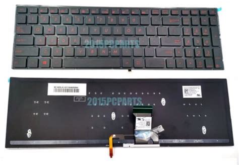 New Black Asus Rog G501j G501jw G501jw Ds71 G501v G501vw Keyboard Us