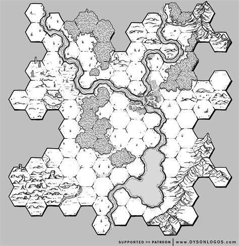 Experimenting With A Chunky Hex Style For This Regional Map Rdndmaps