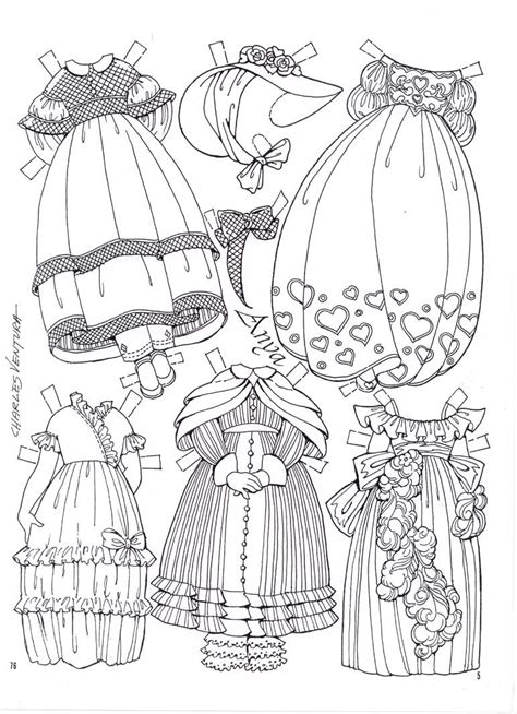 Three Paper Dolls Are Shown In Black And White