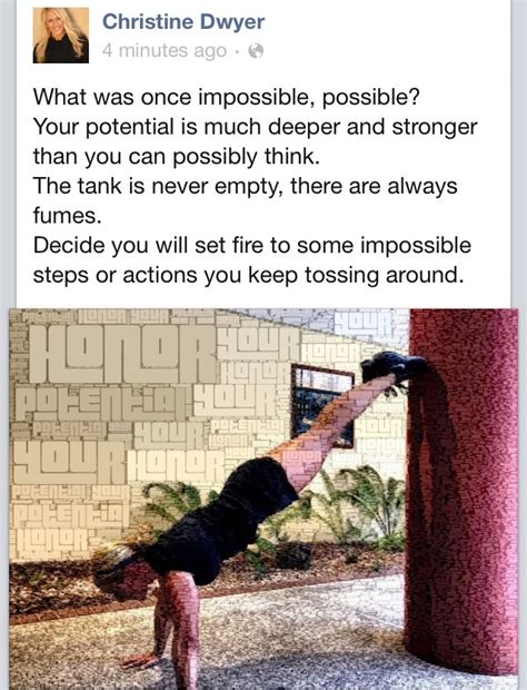 What Was Once Impossible Is Possible Health Fitness Stronger Than