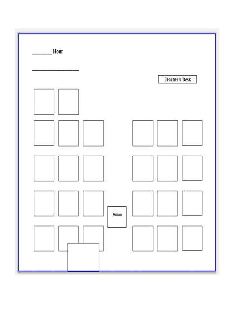 Classroom Seating Plan Template Best Design Idea