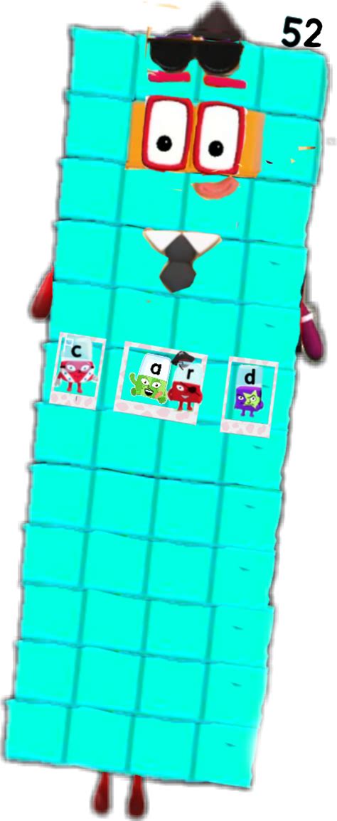 Numberblocks 52 Freetoedit Sticker By Dpene1ne2